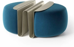 Natuzzi Круглый пуф с полкой для журналов Deep