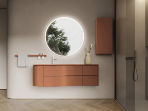 Подвесной туалетный столик с зеркалом