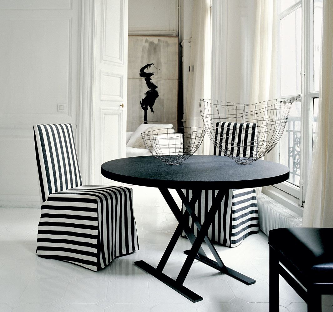 Круглый стол из стали и дерева Maxalto Макс ARCH-00028761 - Вид №1