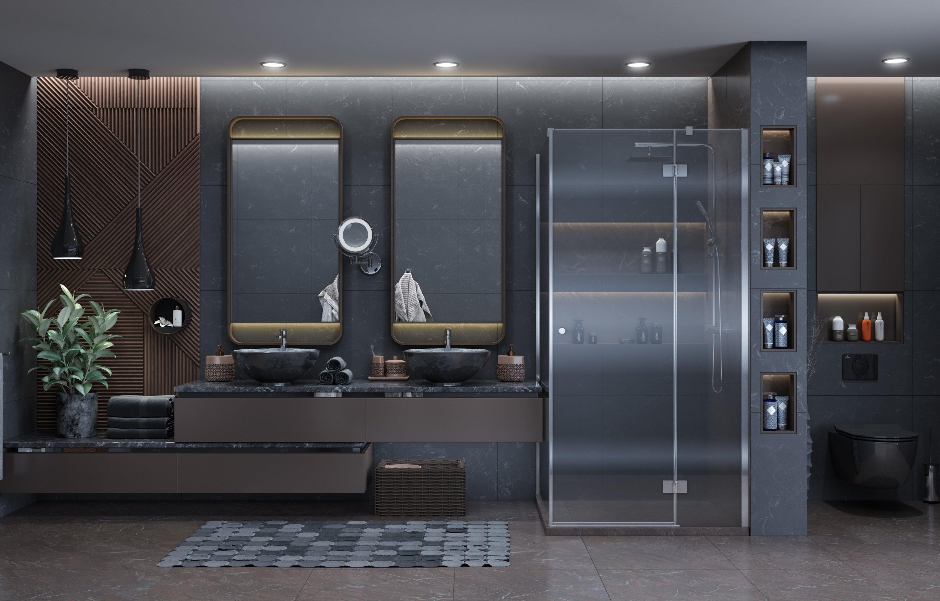 Душевое ограждение Ambassador Diamond 12011103R (1000x1000x2000), 1 место - Вид №2