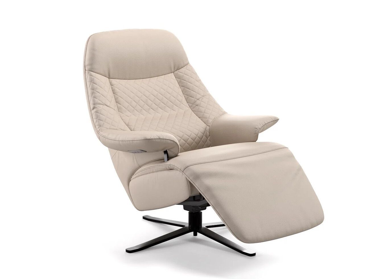 Кожаное вращающееся кресло с подлокотниками Sofanella Гренада ARCH-00023635