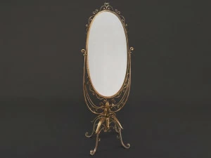 OFFICINACIANI Поворотное напольное зеркало из кованого железа в раме  Hf2008mi