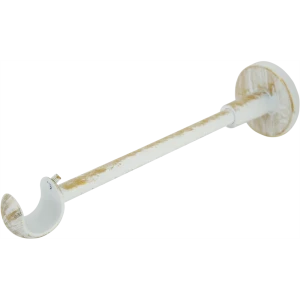 Держатель открытый однорядный Orbis, металл, цвет античный белый, 2 см