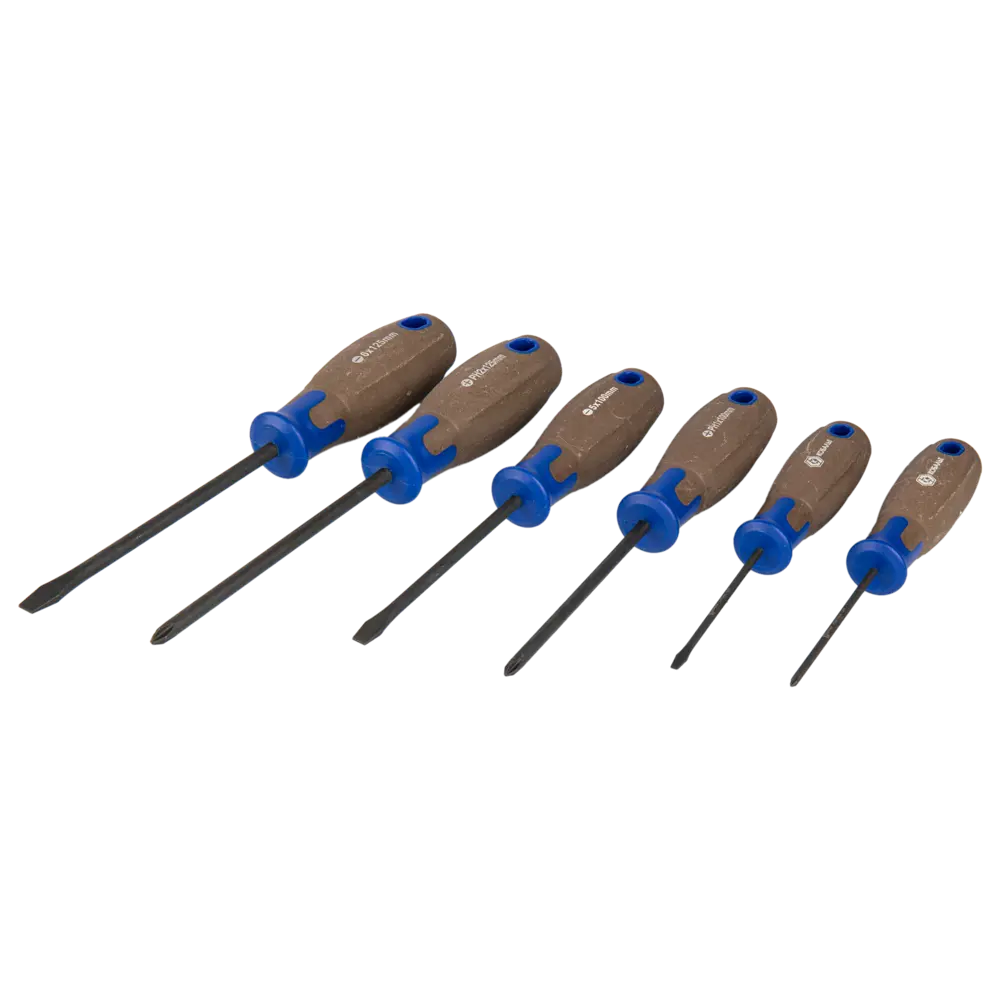 Набор отверток Кобальт 912-182 из хромованадиевой стали, 6 предметов 89373948 STLM-1563886