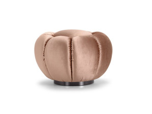 Круглый пуф из ткани