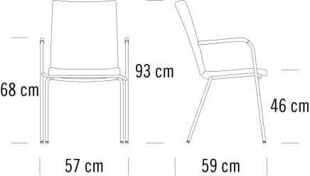 Мягкий штабелируемый стул с подлокотниками THONET S 160 ARCH-00075724 - Вид №2