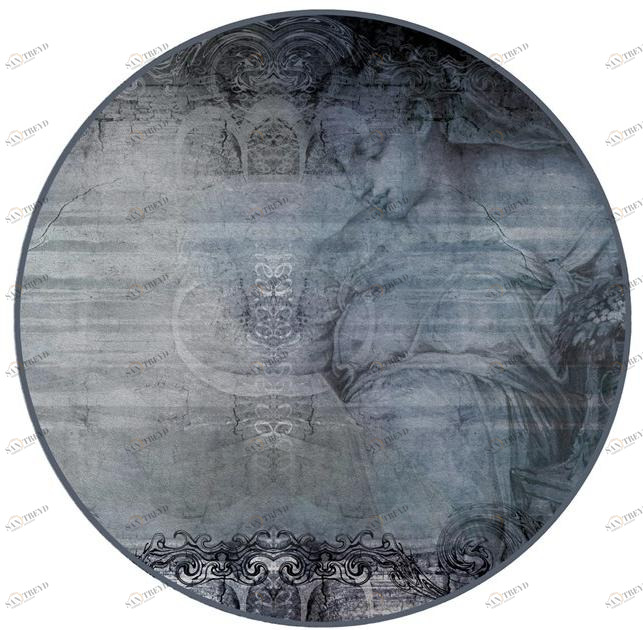 YO2 Круглый коврик с рисунком из полиамида Olden masters sun-id-1384574