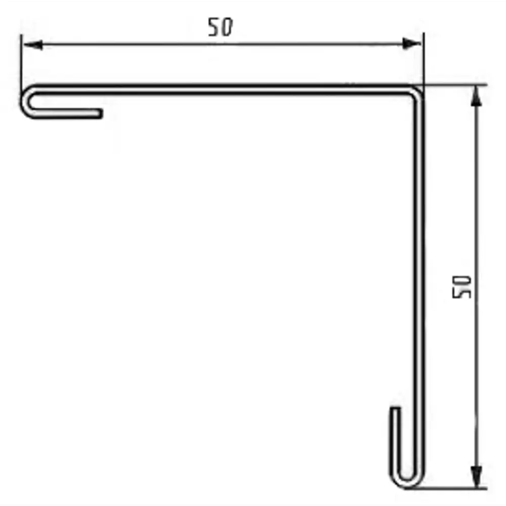 Планка для наружных углов 50x50 мм 2 м 0.4мм RAL 5005 Синий OPTIMA STLM-2009765 - Вид №1