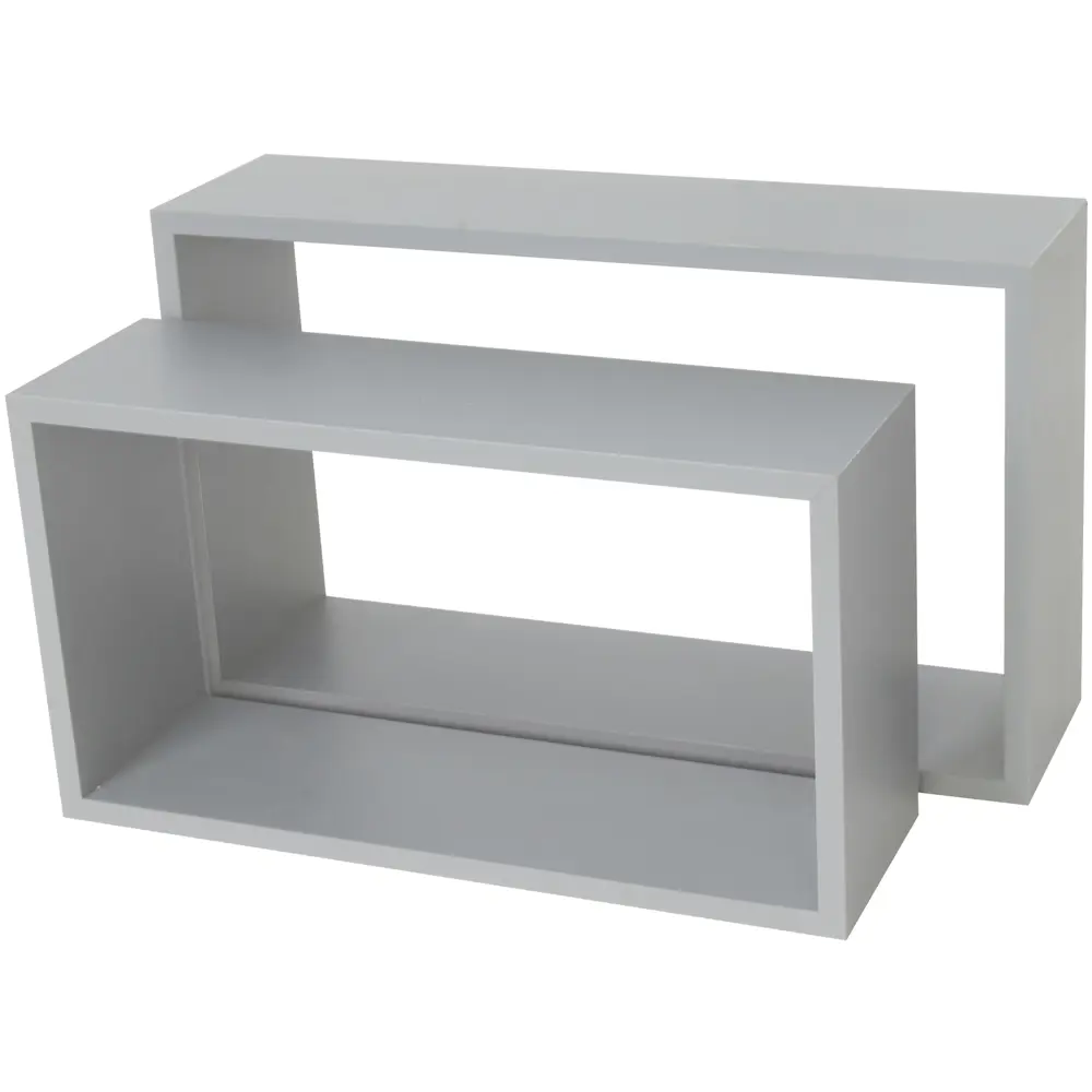 Набор настенных полок Spaceo 45x27 см/40x22 см МДФ цвет серый 2 шт STLM-2024141