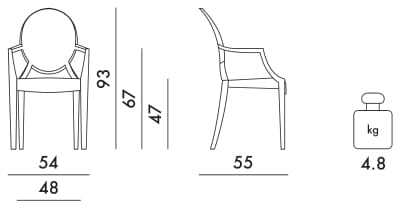 Поликарбонат медальон стул Kartell призрак ARCH-00087826 - Вид №69