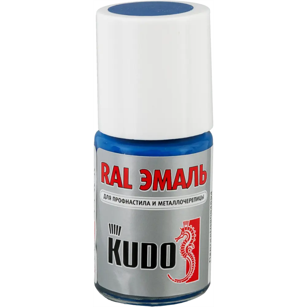 Эмаль для металлочерепицы Kudo с кисточкой цвет синий 15 мл STLM-2147257