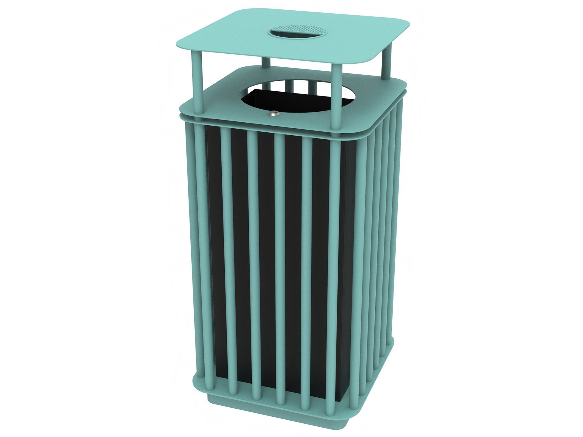 Оцинкованная стальная корзина для мусора с пепельницей Lazzari Spring ARCH-00089452 - Вид №8