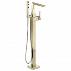 T4743-PNFL Накладка наполнителя ванны на полу с одной ручкой Delta Faucet Trillian Полированный никель