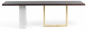 Milla & Milli Стол из массива дерева, мрамора и сусального золота Supreme