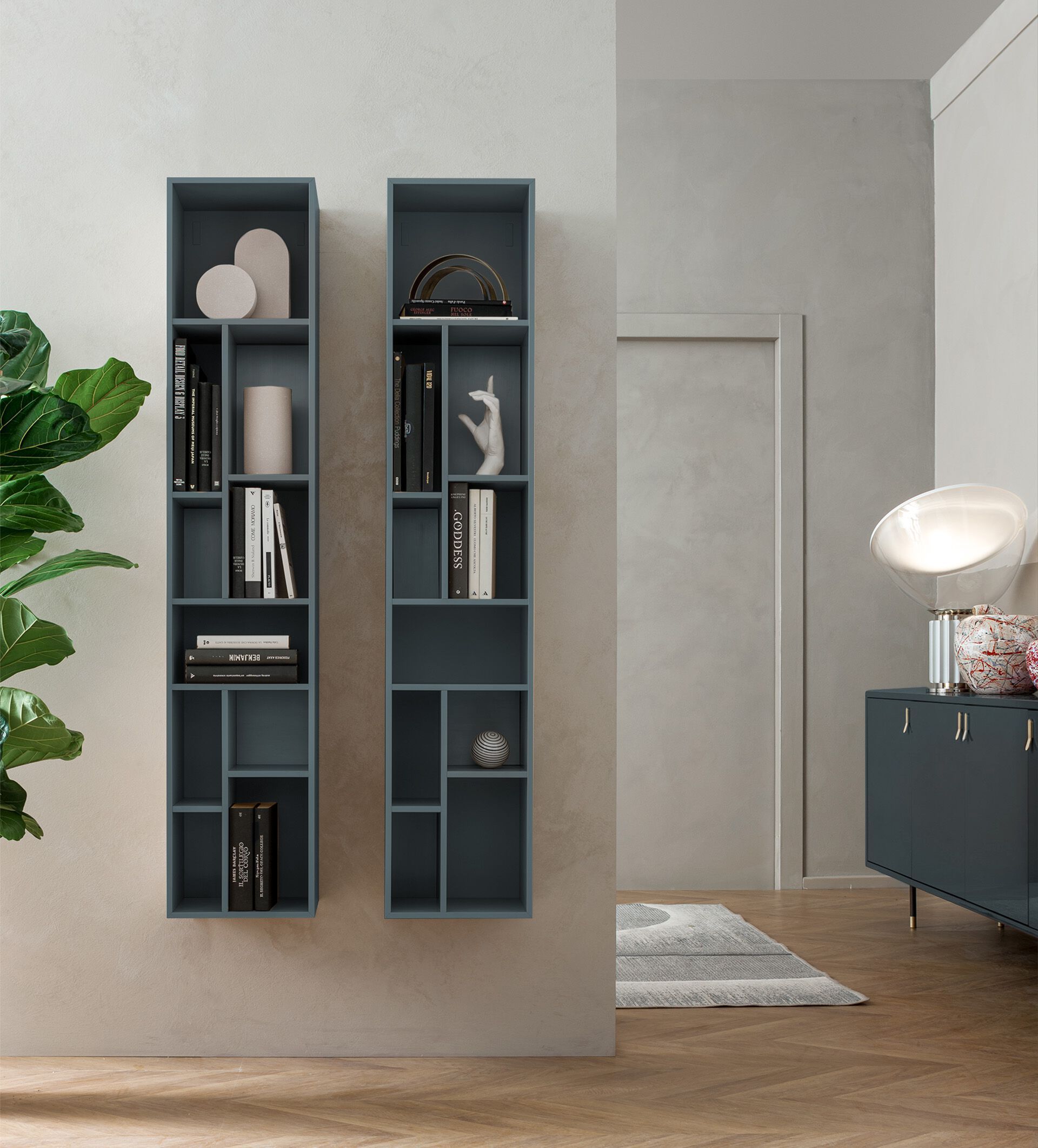 Вертикальный навесной шкаф из МДФ Morica Design PANGEA ARCH-00028476 - Вид №3