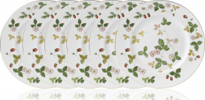 10672530 Wedgwood Набор тарелок обеденных Wedgwood Земляника 27см, 6шт, фарфор Фарфор костяной