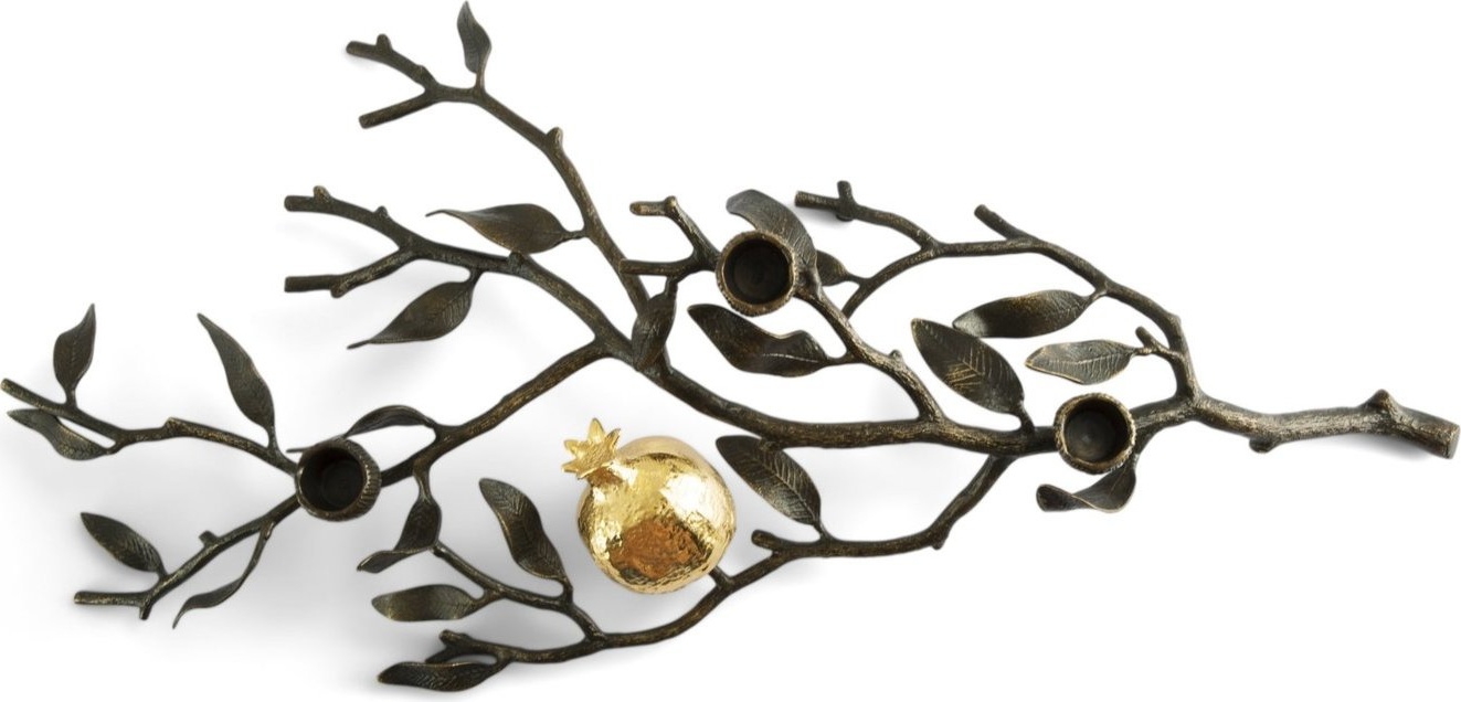 10650247 Michael Aram Подсвечник Michael Aram Гранат 56см, латунь Латунь 