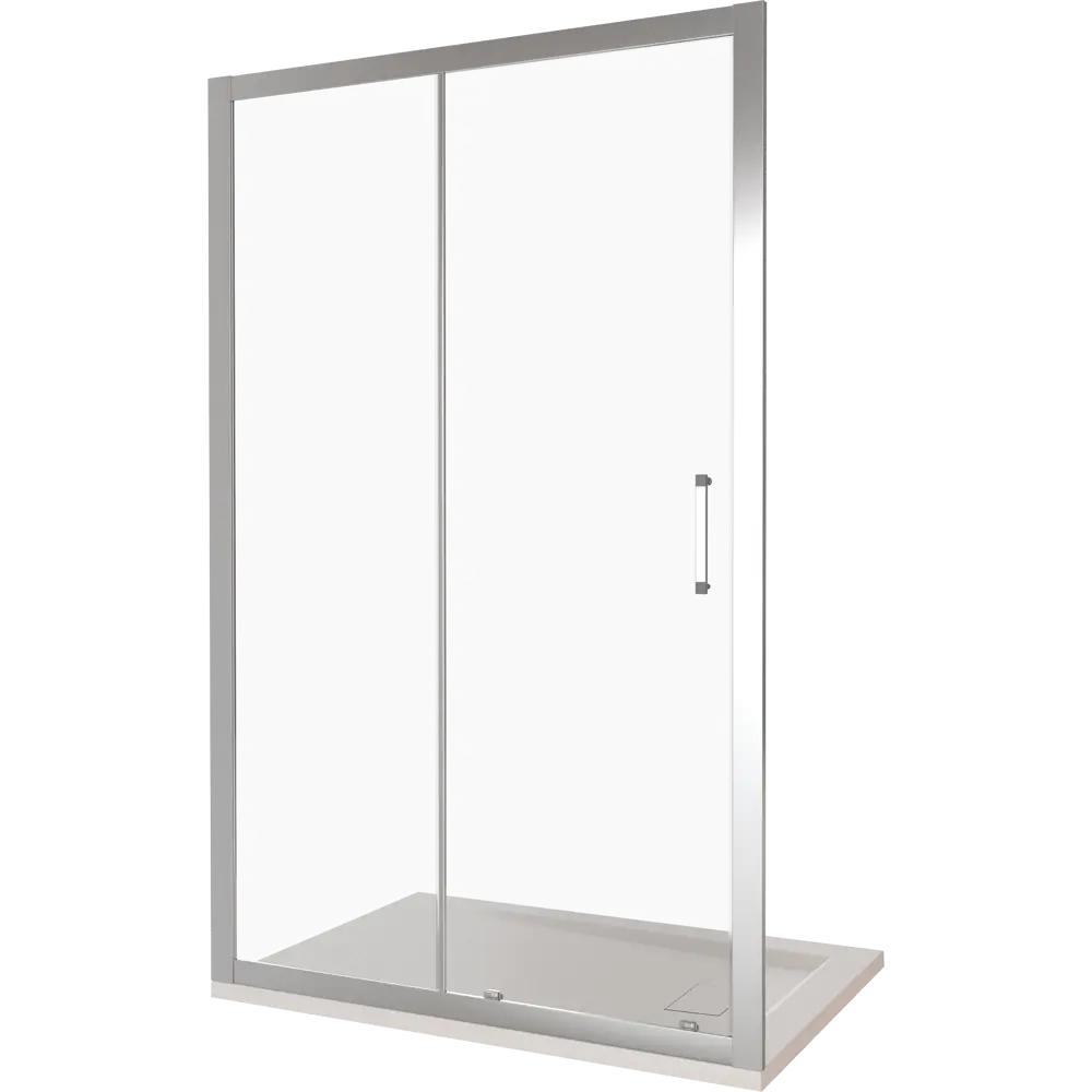 Душевая дверь в нишу Makiato WTW-130-C-WE, 185x130 см хромированный профиль прозрачное стекло раздвижная 84541136 STLM-2045555 Santreyd - Вид №1