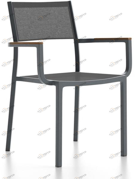 Atmosphera Штабелируемый алюминиевый садовый стул с подлокотниками Sunny Sun.sb.