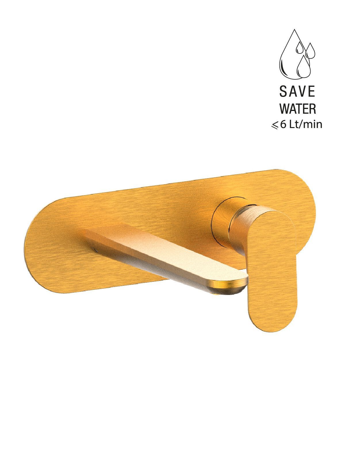 Настенный смеситель для раковины с пластиной без слива Rubinetterie Frattini Lea ARCH-00115506 - Вид №6