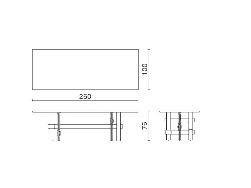 Прямоугольный дубовый стол District Eight KNOT ARCH-00055791 - Вид №10