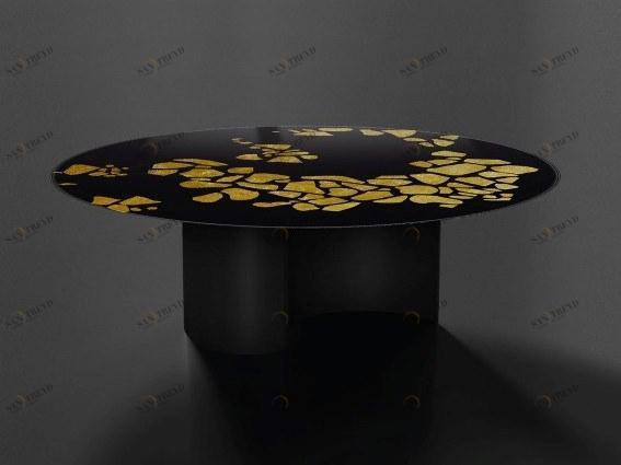 Unica by Tecnotelai Круглый стол из стали и стекла Nastri sun-id-1451385