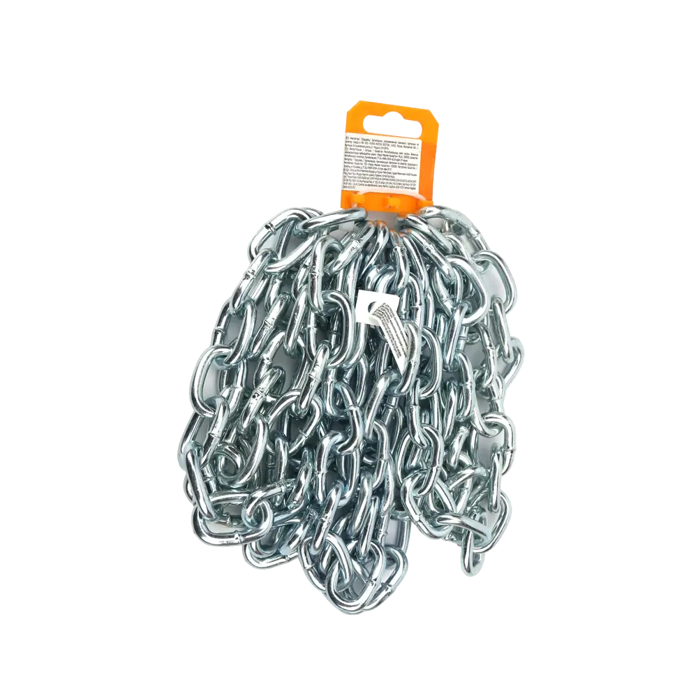 Цепь Standers оцинкованная сталь короткое звено 6 мм 2.5 м/уп STLM-2111216 - Вид №3