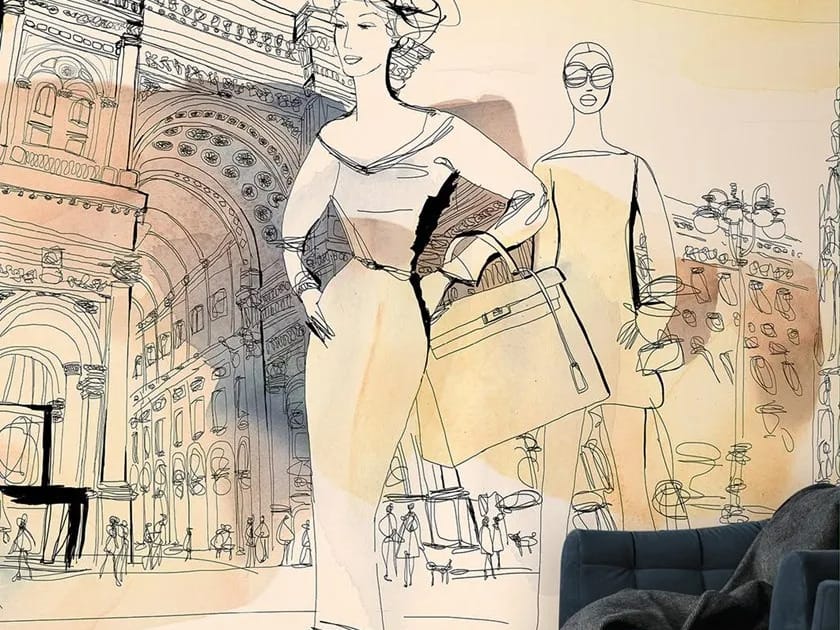 Carta da parati multicolor, PVC free, eco-friendly, lavabile WallPepper нюансы ARCH-00105974