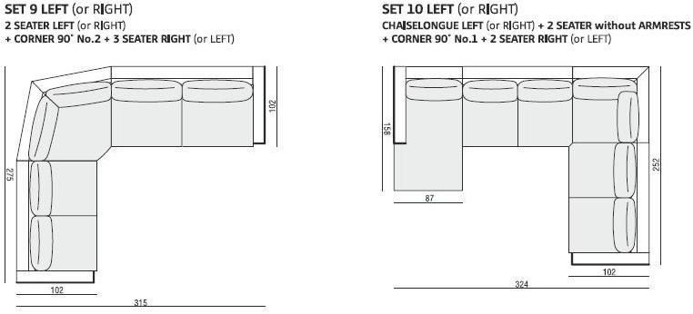Sits 3-х местный тканевый диван Ronja sun-id-1430158 - Вид №5