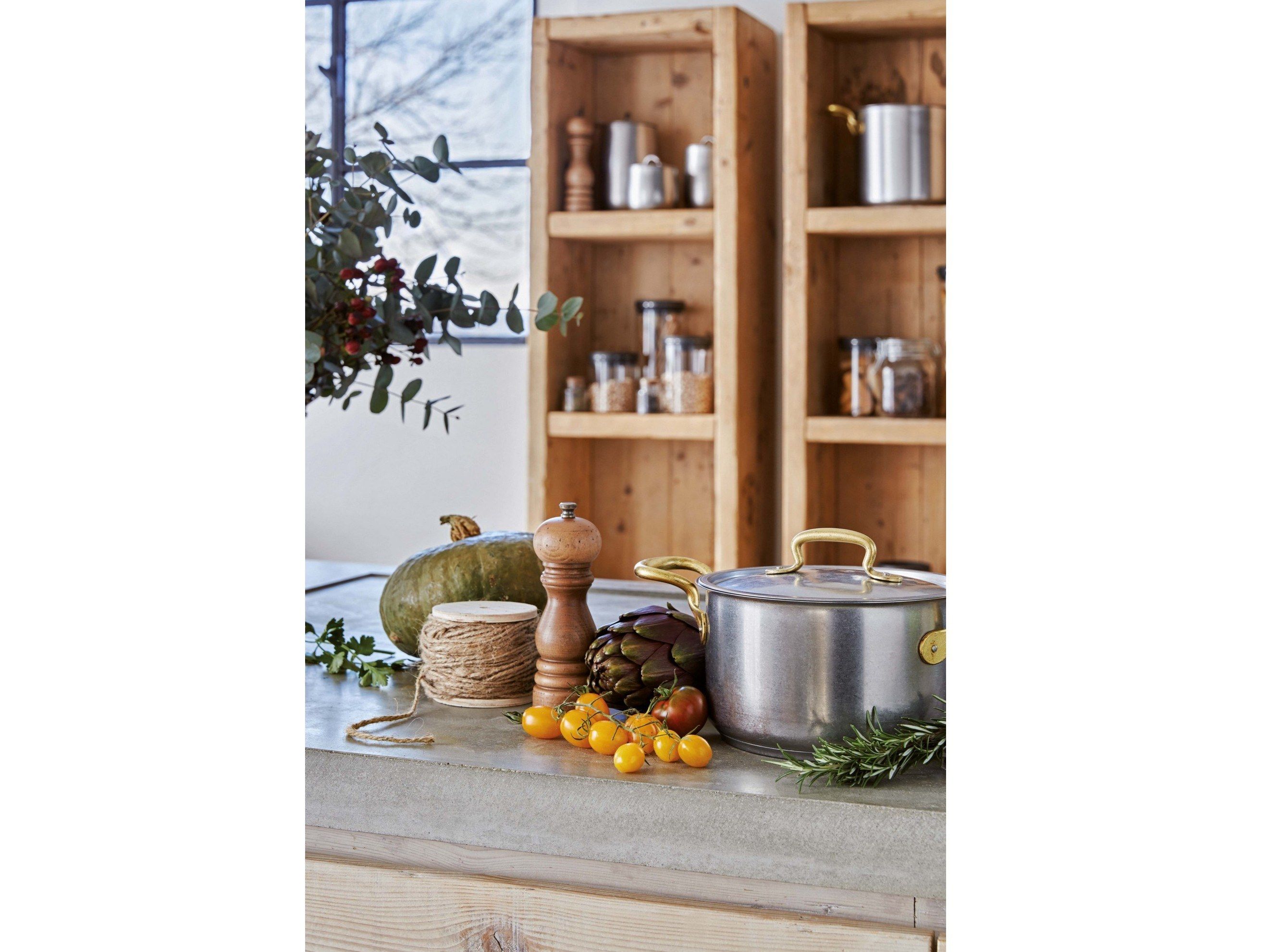 Высокий горшок из нержавеющей стали с ручками Sambonet 1965 Винтаж ARCH-00004628 - Вид №3