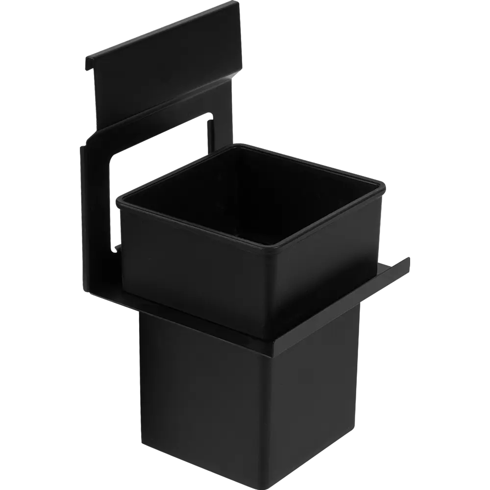 Держатель большого стакана Swensa Lund для рейлинга металл цвет чёрный STLM-2135397