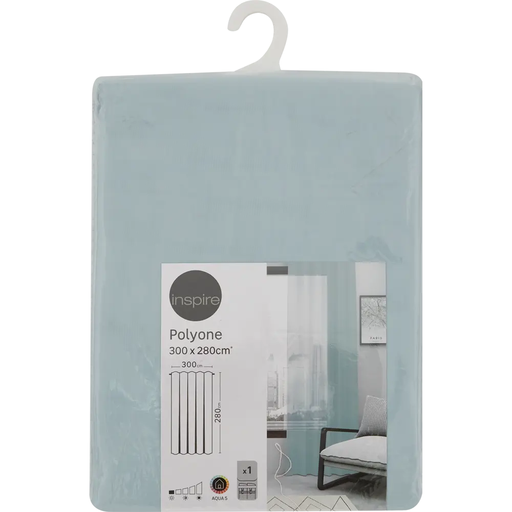 Тюль Inspire Polyone Aqua 5 с шторной лентой 300×280 см 84855370 STLM-0056170 - Вид №5