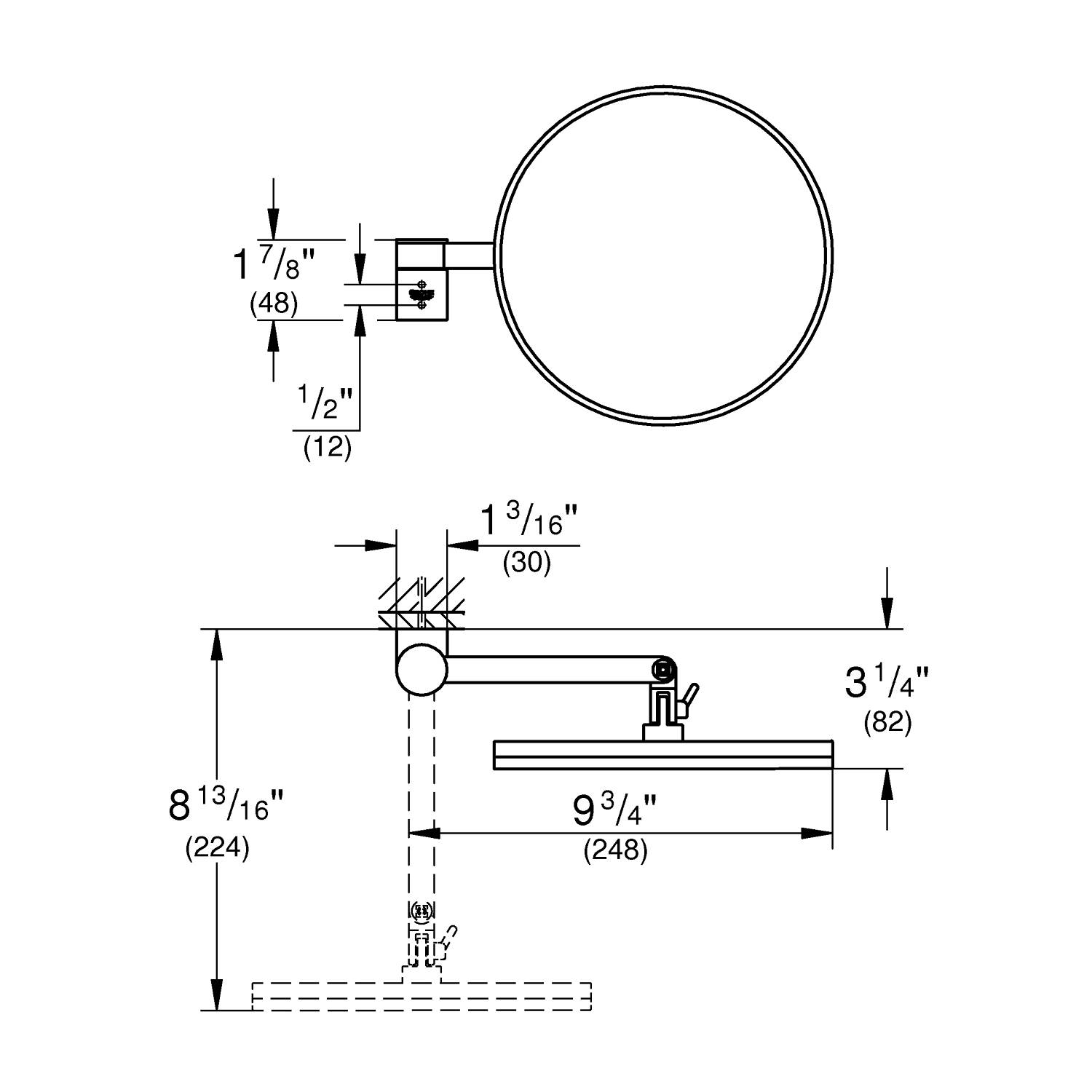 Косметическое зеркало GROHE Selection, суперсталь (41077DC0) - Вид №1
