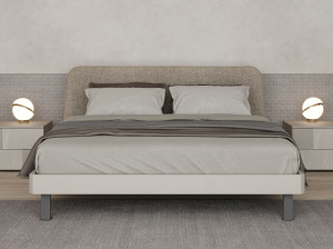 Деревянная кровать для хранения с мягким изголовьем