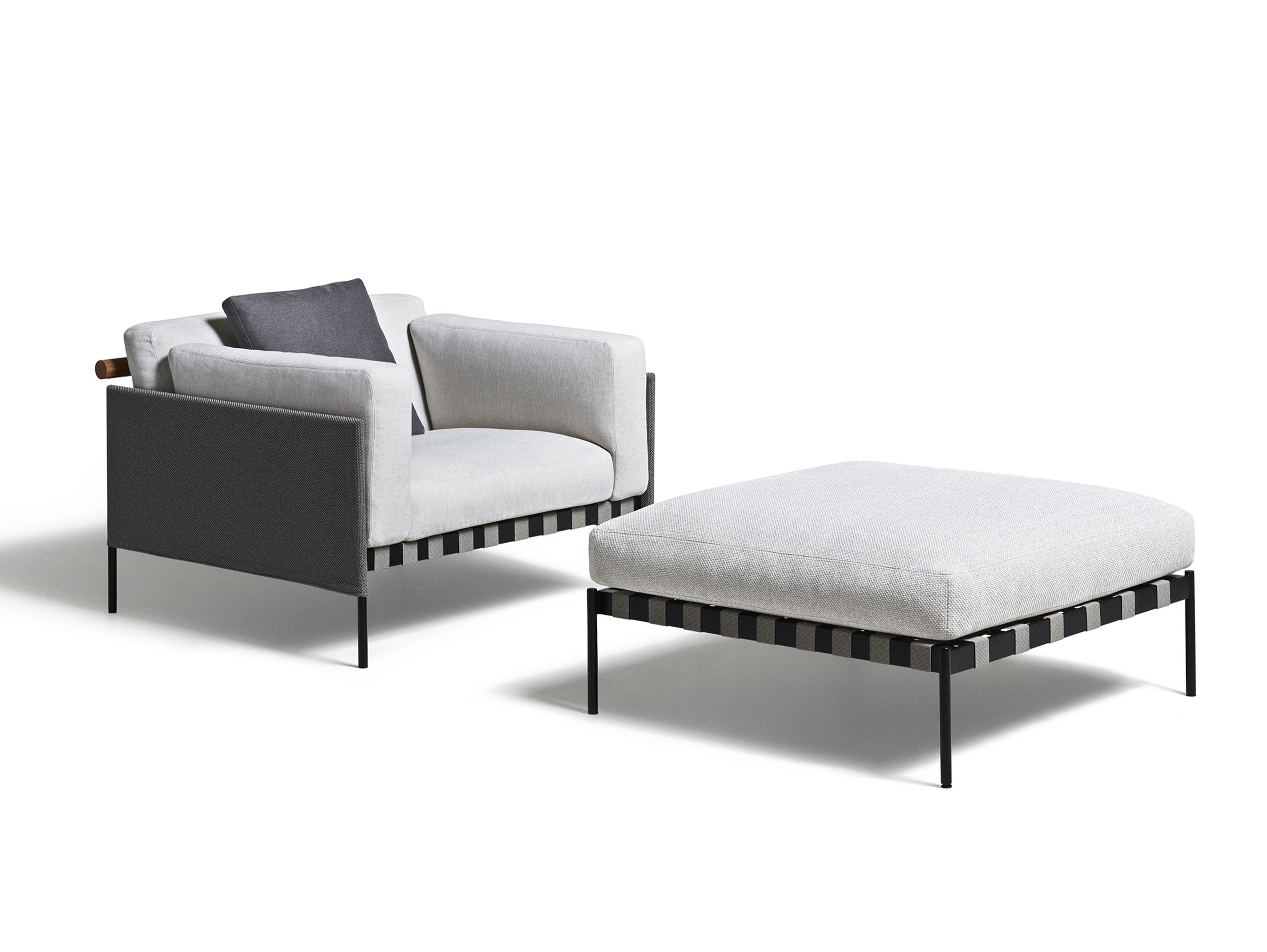 Съемное тканевое садовое кресло с подлокотниками DE PADOVA Étiquette Outdoor ARCH-00116731 - Вид №1