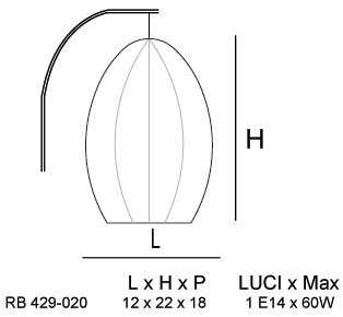 Siru Настенный светильник из муранского стекла Salice Rb 429-020  - Вид №1