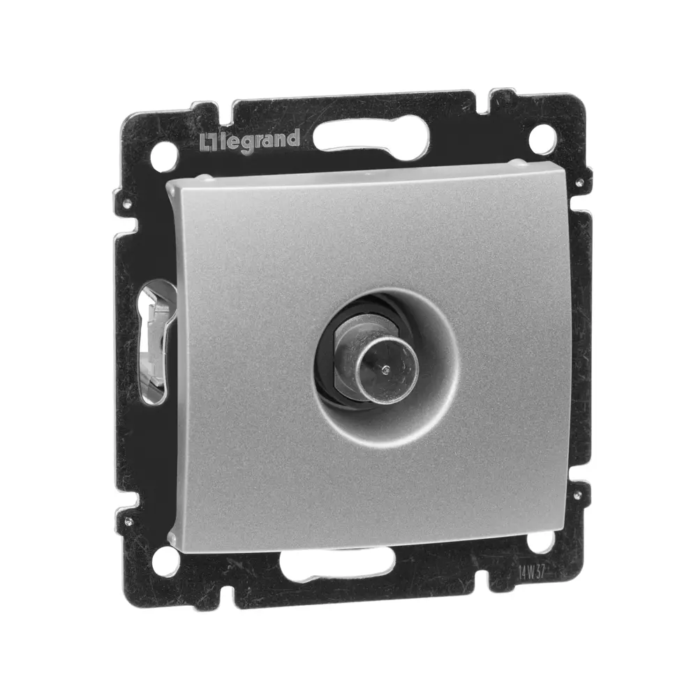 ТВ-розетка встраиваемая Legrand Valena звезда, цвет алюминий STLM-2159751 - Вид №1