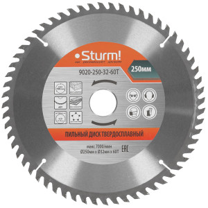 Диск пильный Sturm! 9020-250x32x60T 1287316