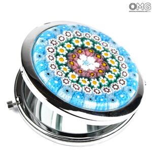 4036 ORIGINALMURANOGLASS Коробочка для таблеток миллефиори - муранское стекло OMG 4 см