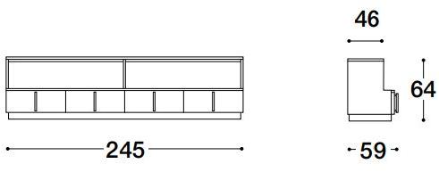 VOLPI Тумба под ТВ с ящиками Luigi volpi Lv-24004 - Вид №2