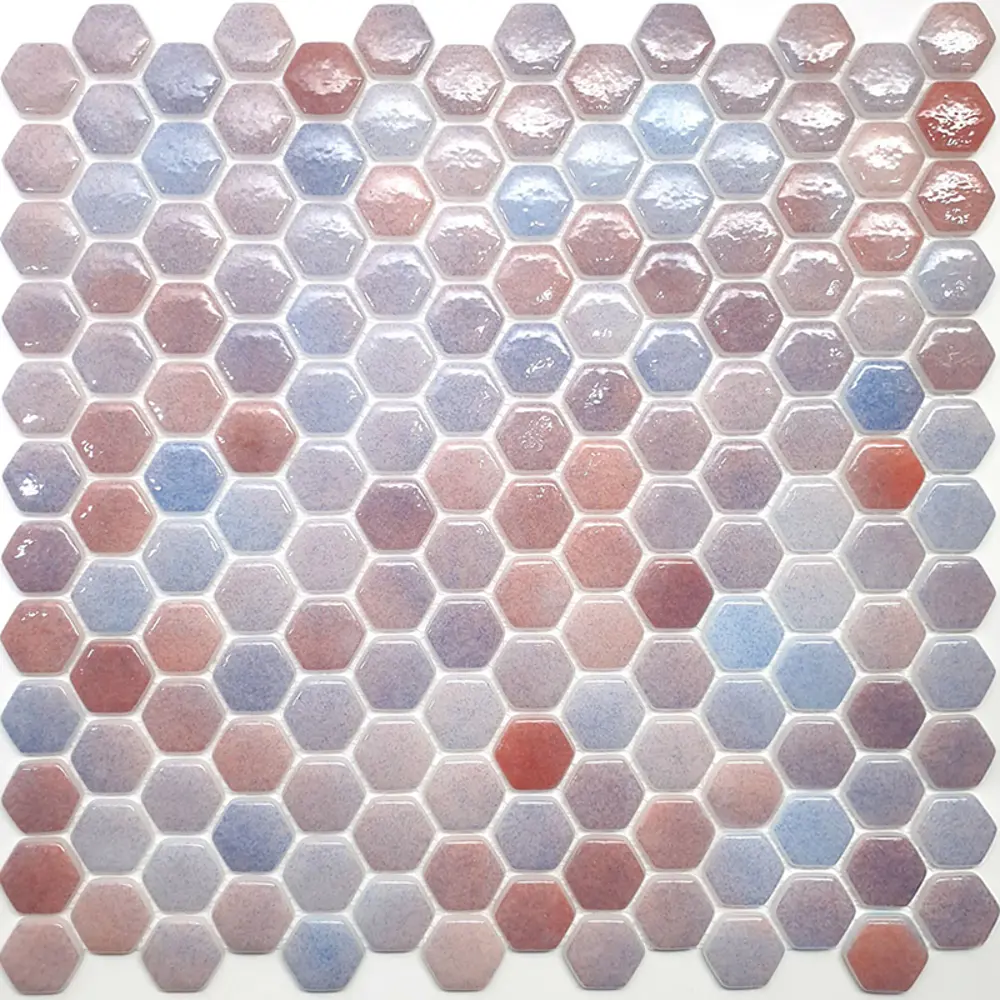 Мозаика стеклянная Natural STP-RD002-HEX 29x29 см цвет разноцветный Santreyd Steppa STLM-2194040