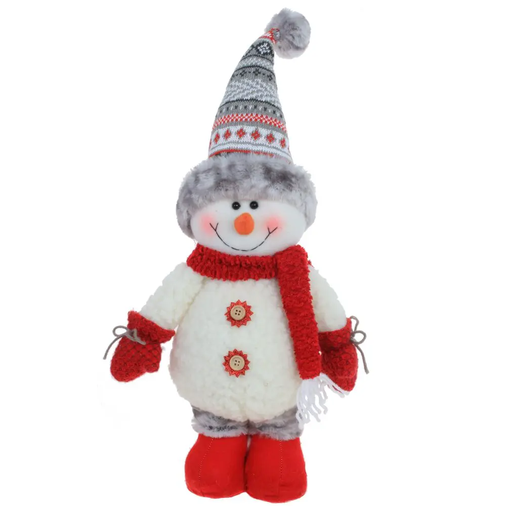 89378944 Игрушка мягкая Снеговик 779444 50 см красно-серый STLM-1533448 Santreyd  - Вид №1
