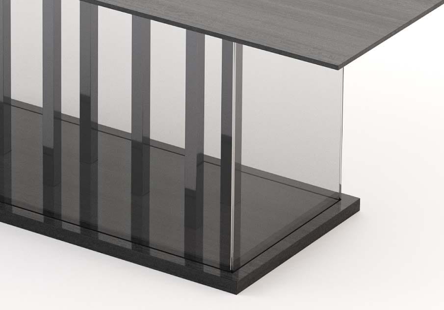 Прямоугольный обеденный стол из нержавеющей стали и дерева Stylish Club His &amp ARCH-00103372 - Вид №3