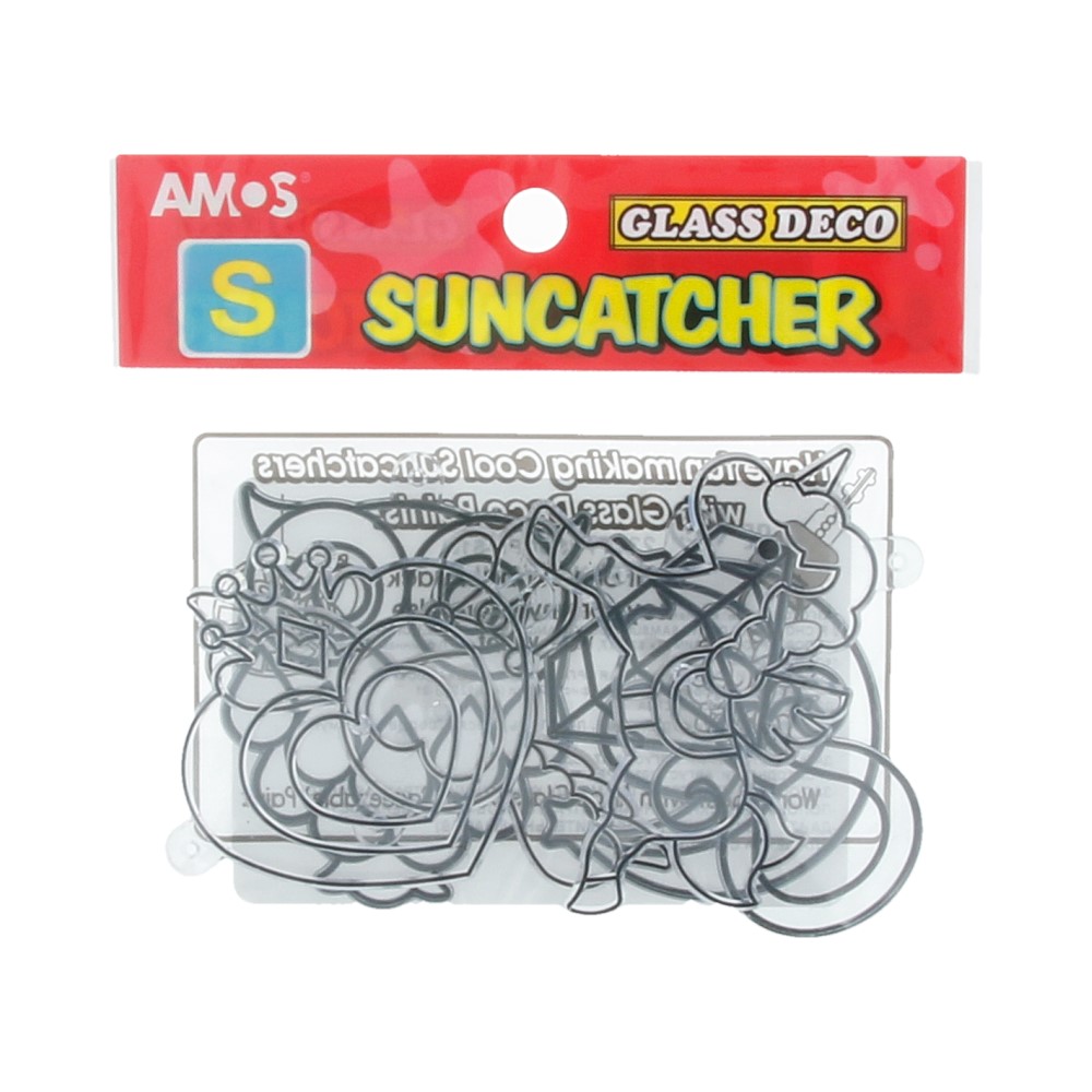 23877 Набор мини-основ для витражей 1 Единорог, сова, перстень, месяц, сердечко, амулет AMOS 