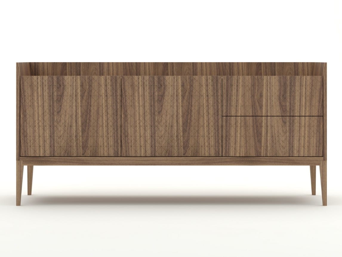 Шкаф из орехового дерева с ящиками Barba design текстуры ARCH-00149058