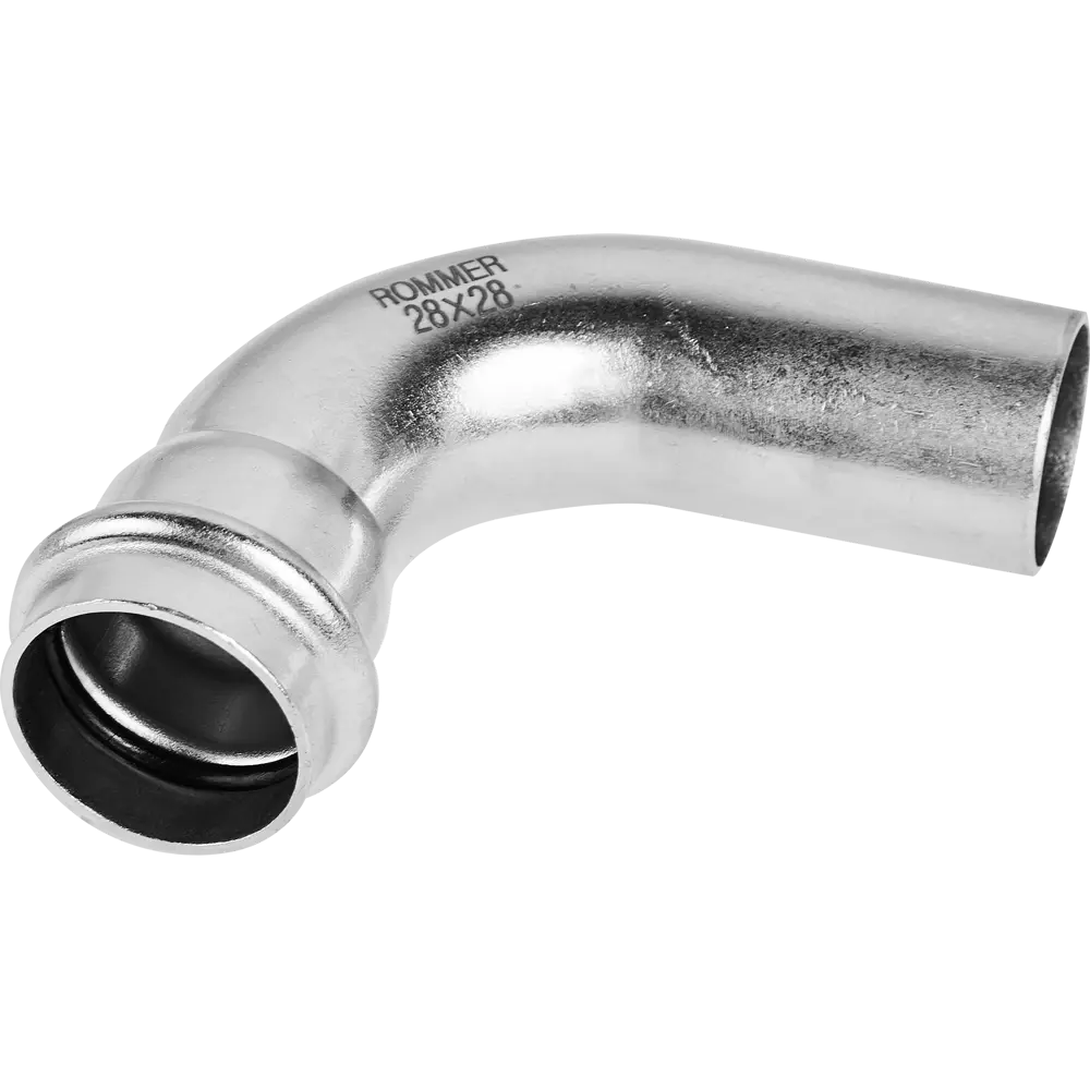 Угол однораструбный Rommer 28 мм 90 градусов ВПр-НПр нержавеющая сталь STLM-2088713