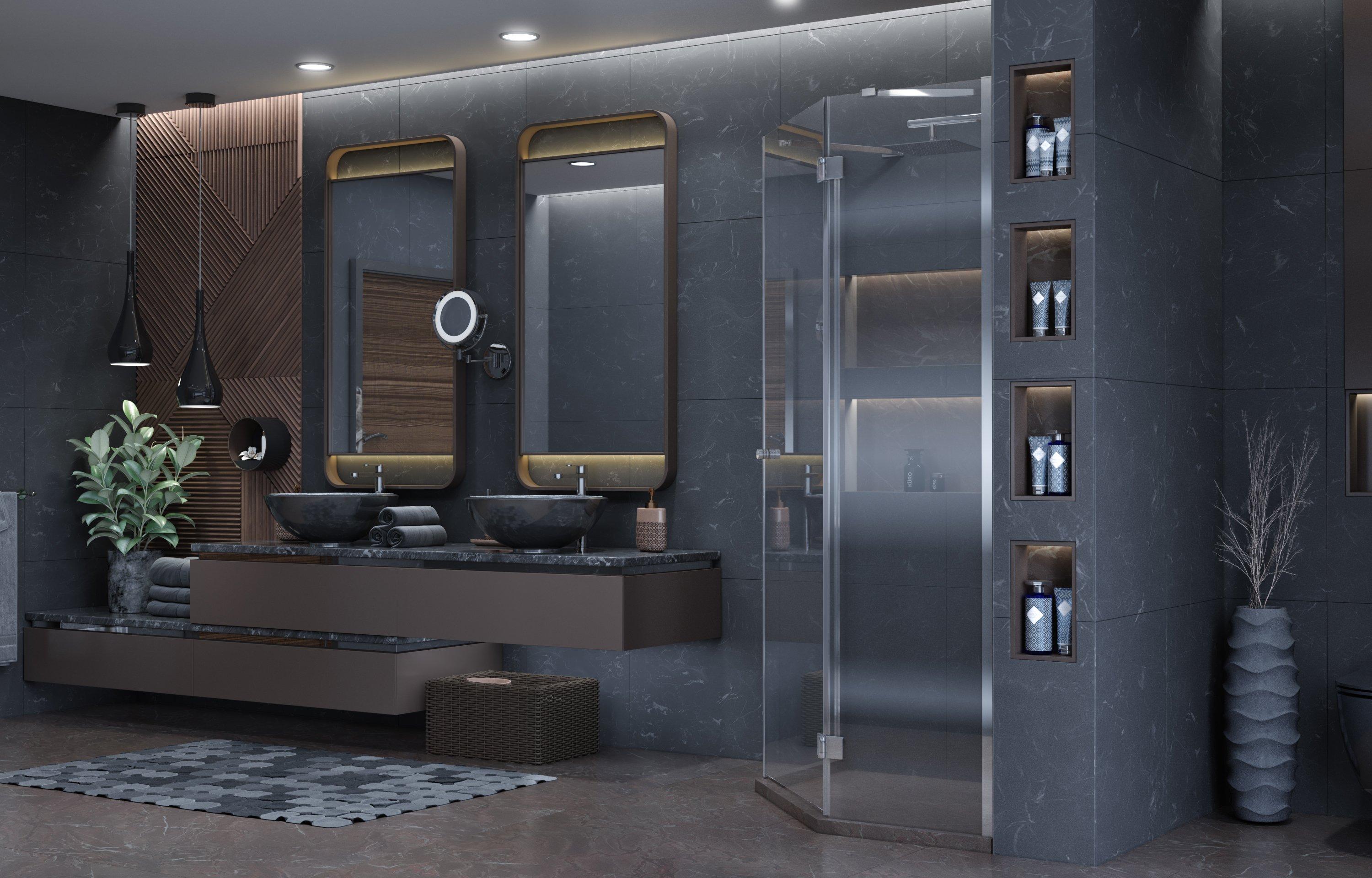 Душевое ограждение Ambassador Diamond 12011112R (1000x1000x2000), 1 место - Вид №3