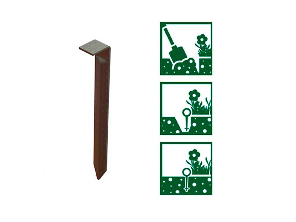 Стальной якорь к бордюру Канта и Кантри ГеоПластБорд GPBST-43 - Вид №2