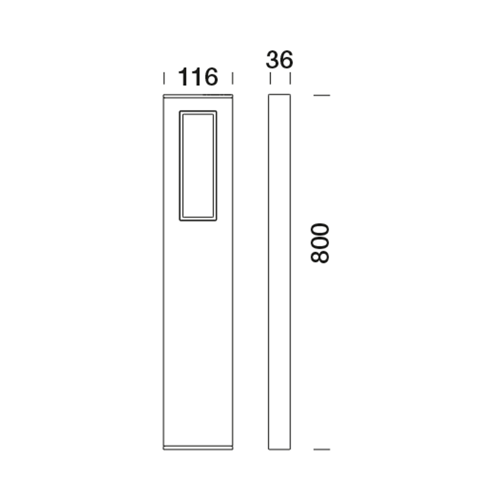 5010662 Мобильный светильник Platek SLIM Paletto  SLIM H. 800 mm - LED 4000K 2 Openings  - Вид №10