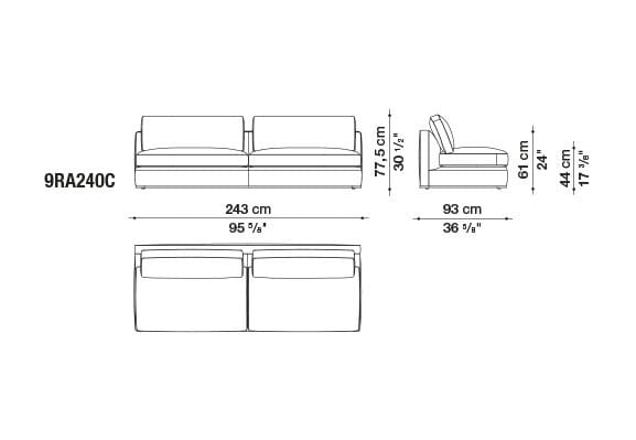 Ткань диван B&B Italia Ричард ARCH-00082196 - Вид №22